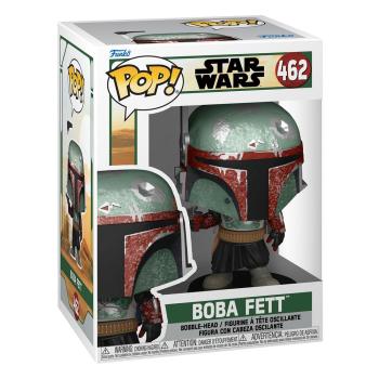 FUNKO POP! - Star Wars - The Mandalorian Boba Fett Metallic #462 mit Tee Größe M